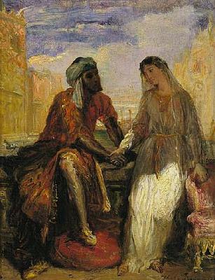 Theodore Chasseriau Othello and Desdemona in Venice china oil painting image